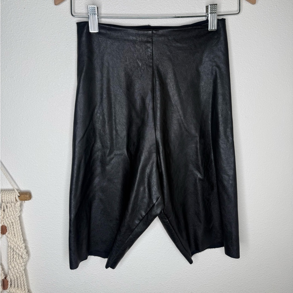 Commando Faux Leather Bike Shorts Black Women’s Small NWT High Rise Biker - Picture 4 of 8